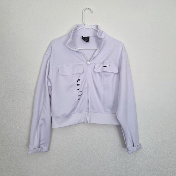 Nike White Loose Fit Track Jacket Size XS - Picture 1 of 8